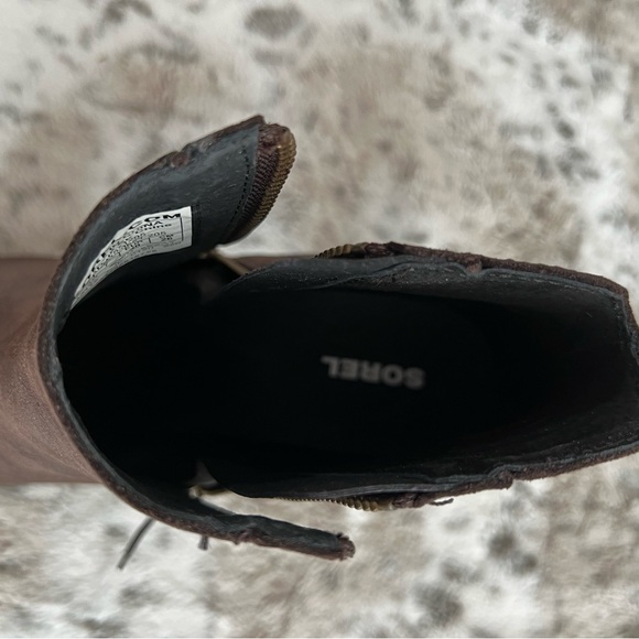 NIB SOREL Distressed Leather Waterproof Zipper Booties “Blake” sz 9 - Picture 14 of 16